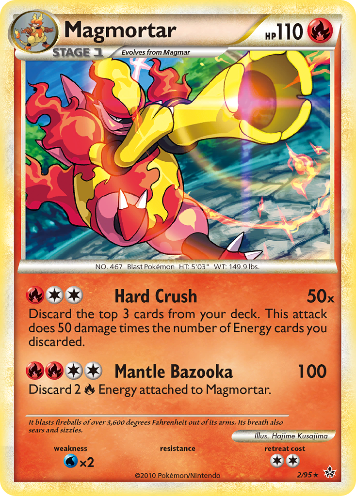 Magmortar (2/95) - HS—Unleashed Pokémon Card