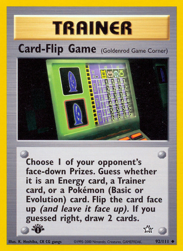 Card-Flip Game (Trainer) (92/111) - Neo Genesis Pokémon Card