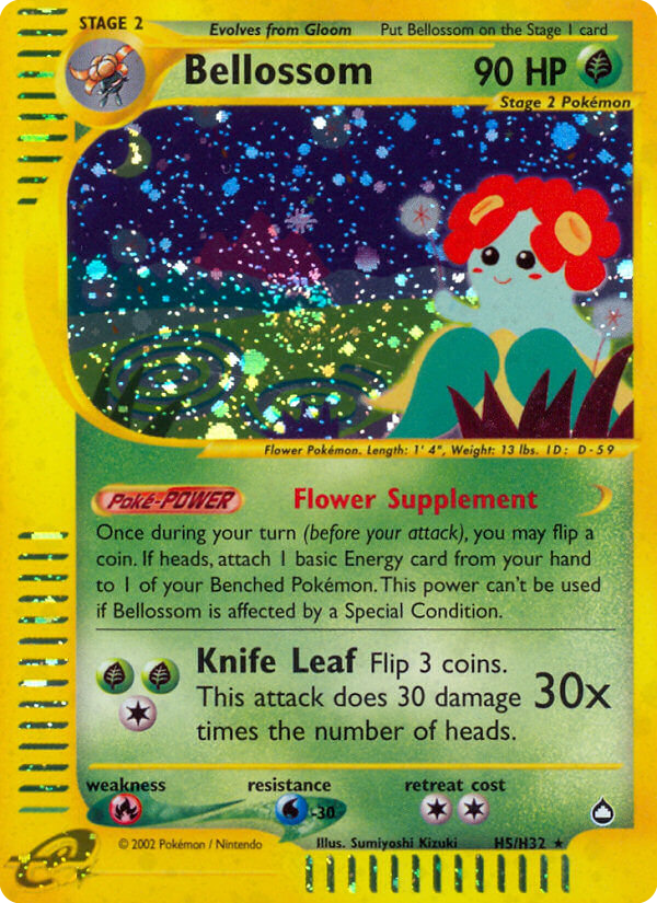 Bellossom (H5) - Aquapolis Pokémon Card