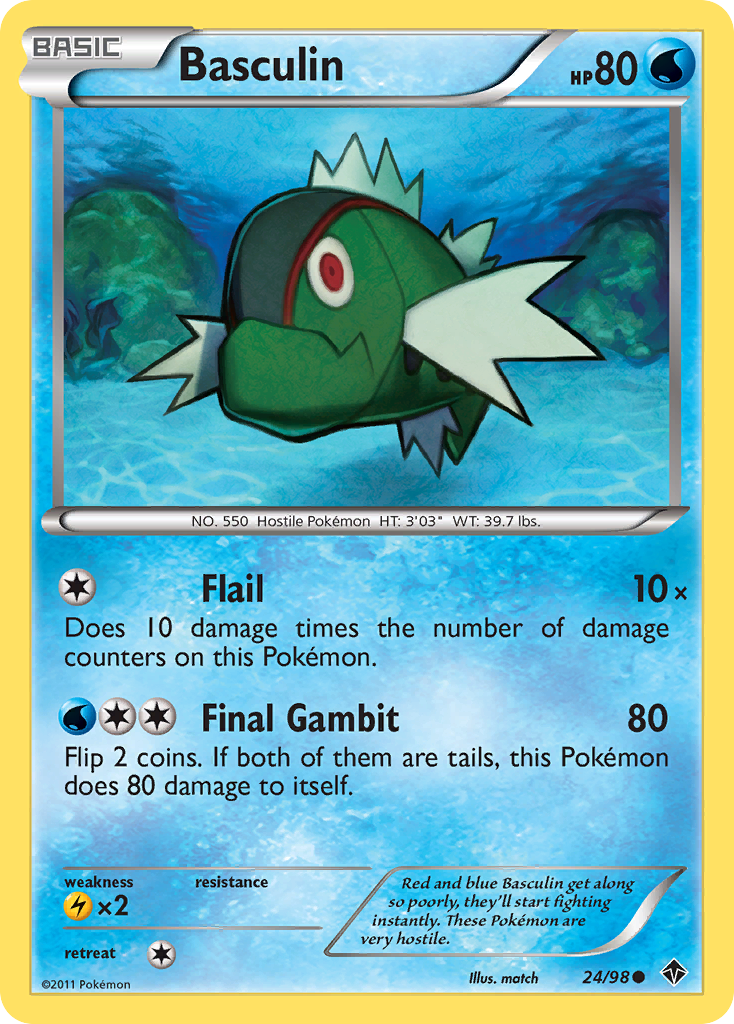 Basculin (24/98) - Emerging Powers Pokémon Card