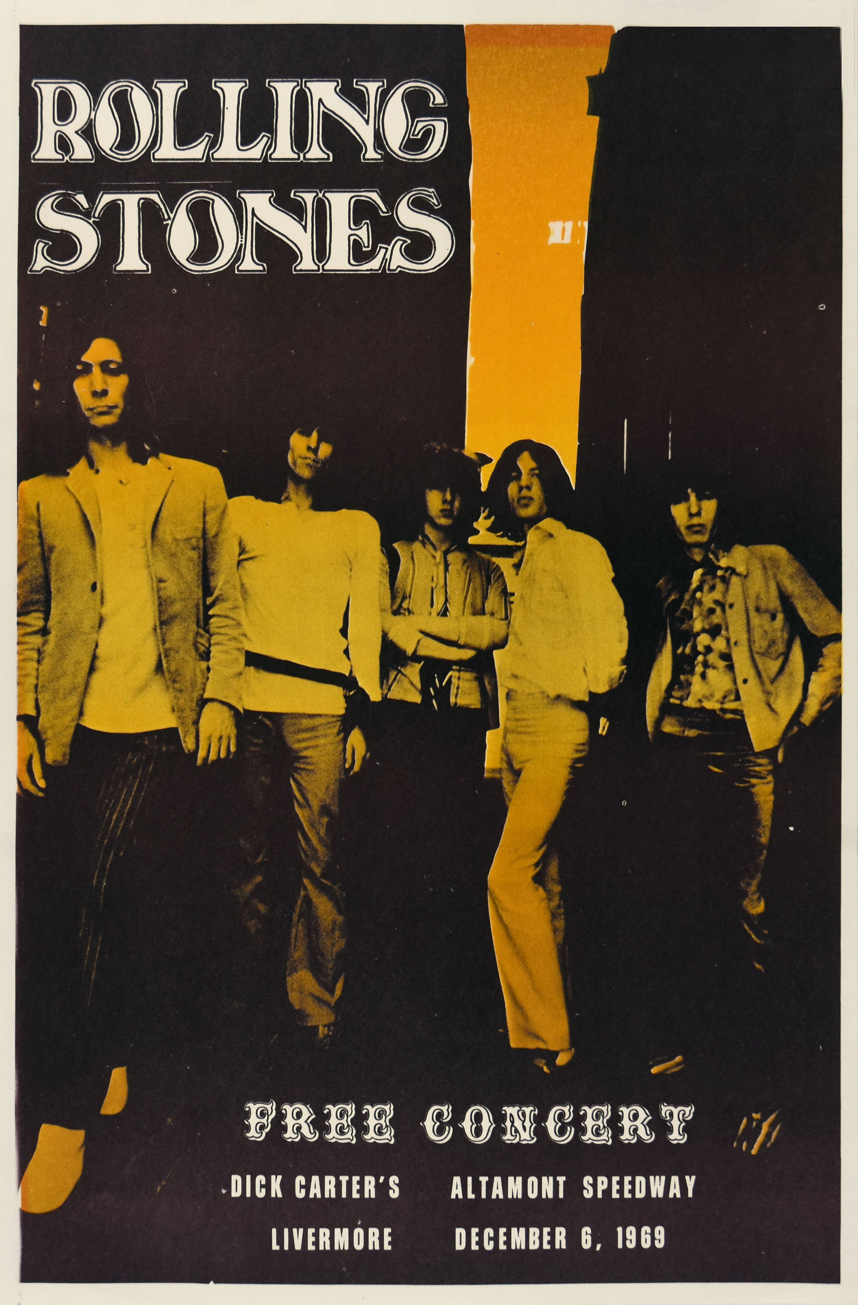 The Rolling Stones Altamont Speedway 1969 Concert Poster