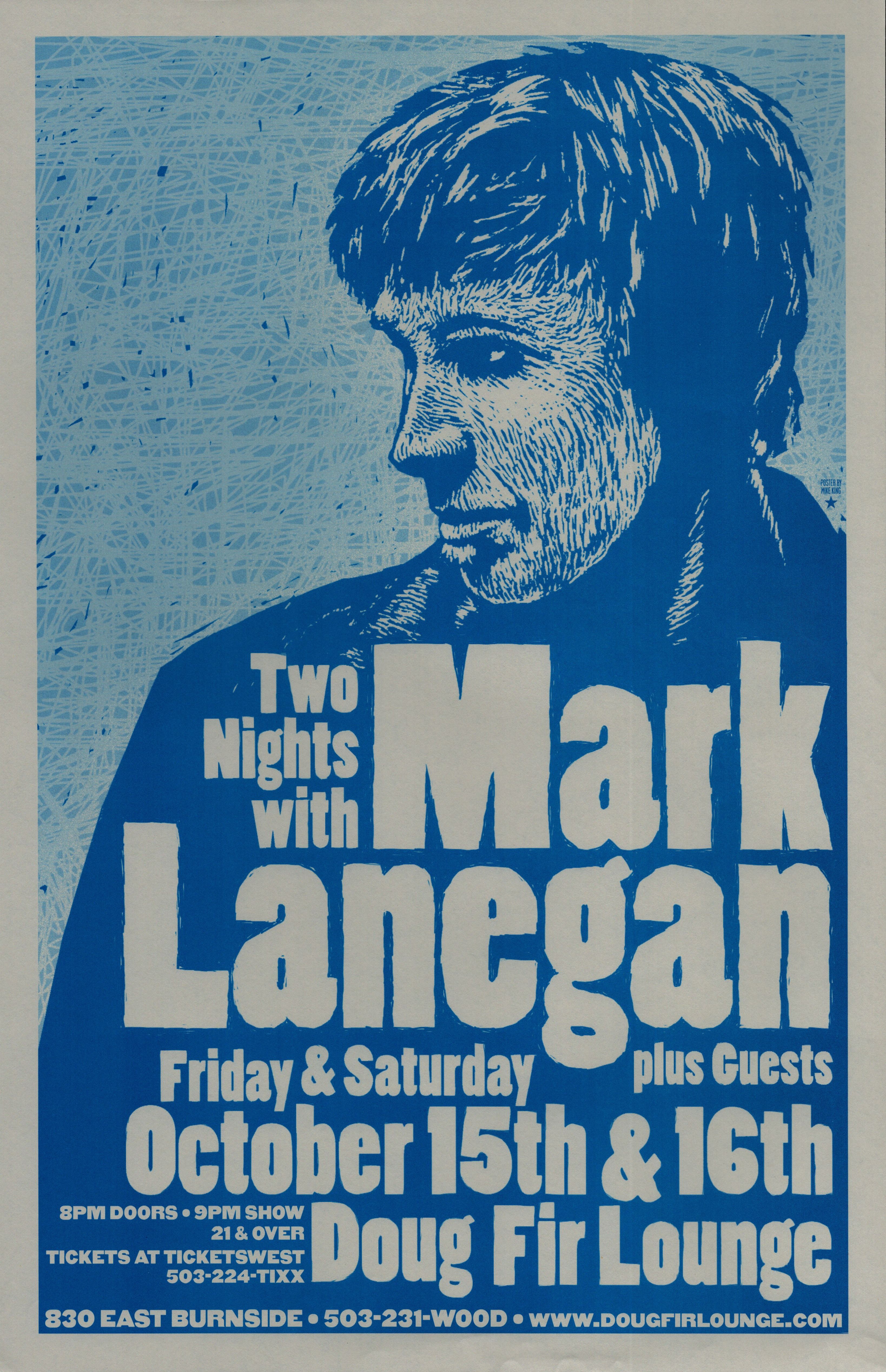 MXP-205.3 Mark Lanegan Doug Fir 2004 Concert Poster