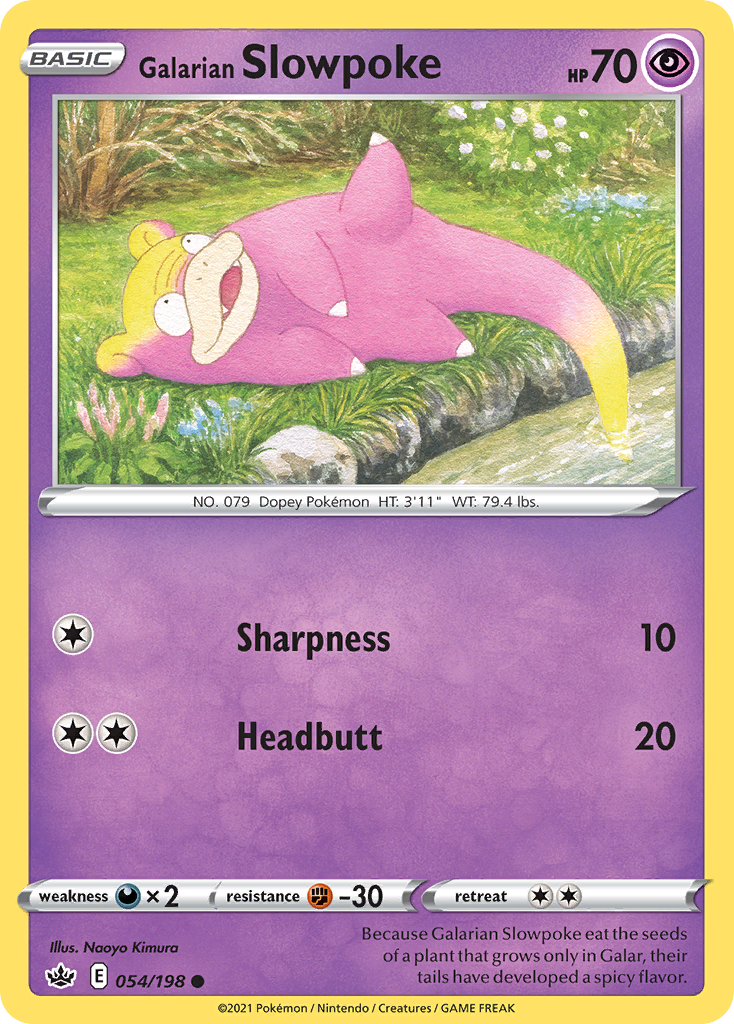 Galarian Slowpoke (54/198) - Chilling Reign Pokémon Card