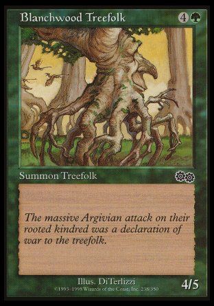 Blanchwood Treefolk (Urza's Saga) Trading Card