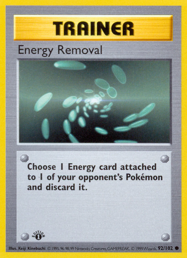 Energy Removal (92/102) - Base (1st Edition) Pokémon Card