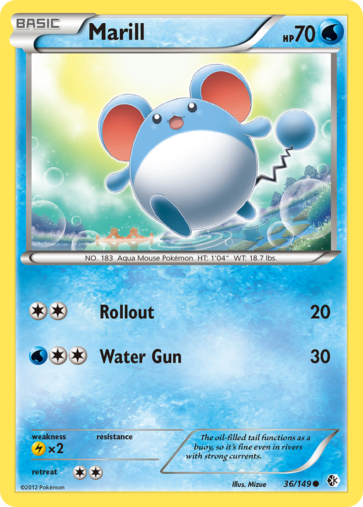 Marill (36/149) - Boundaries Crossed Pokémon Card