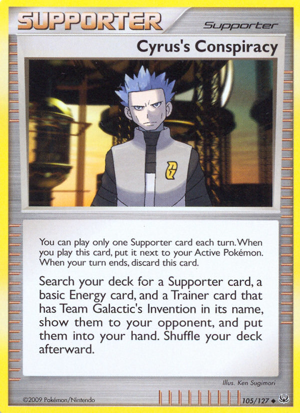 Cyrus's Conspiracy (Trainer: Supporter) (105/127) - Platinum Pokémon Card