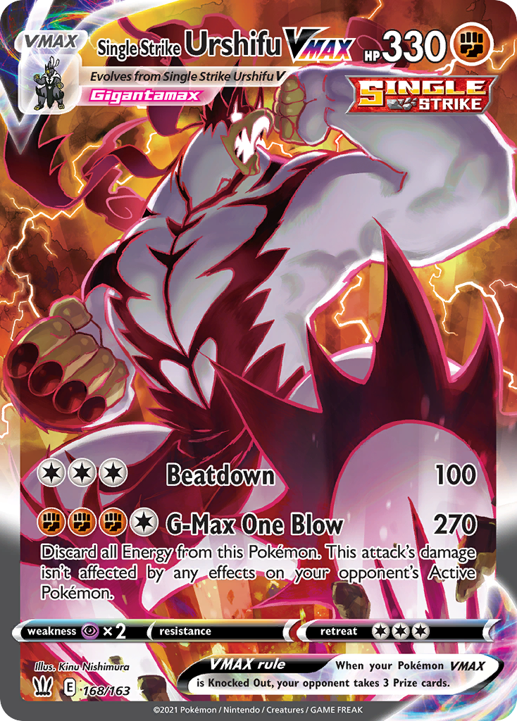 Single Strike Urshifu VMAX (168/163) - Battle Styles Pokémon Card