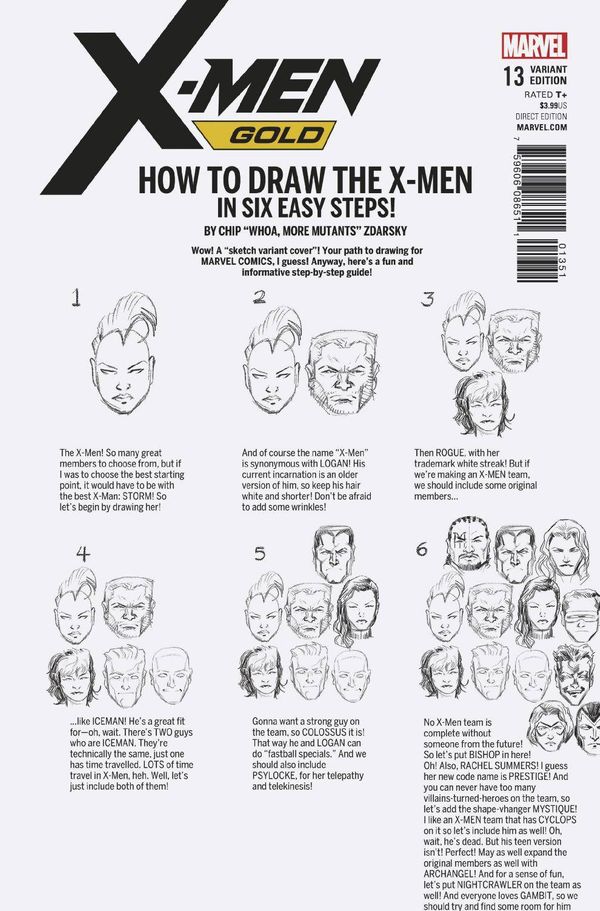 X-men Gold #13 (Zdarsky How To Draw Variant Leg)