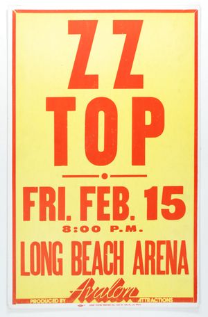 ZZ Top Long Beach Arena 1980