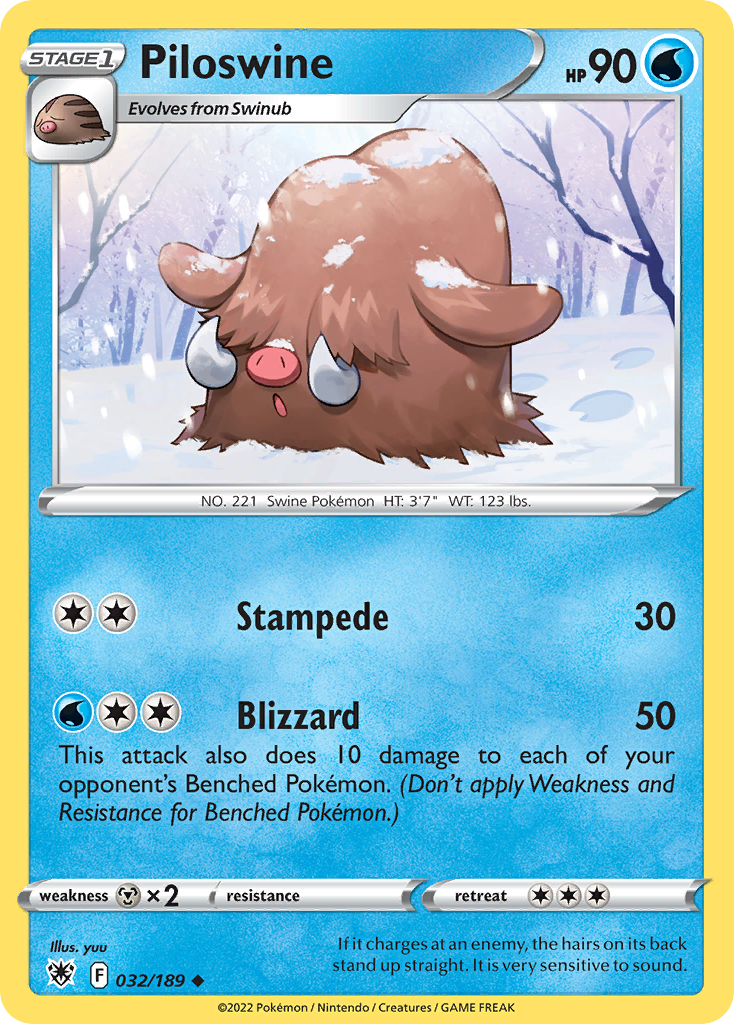 Piloswine (32/189) - Astral Radiance Pokémon Card