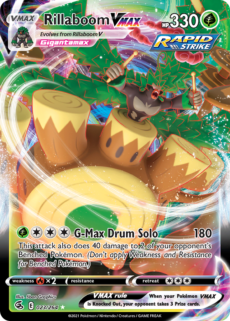 Rillaboom VMAX (23/264) - Fusion Strike Pokémon Card