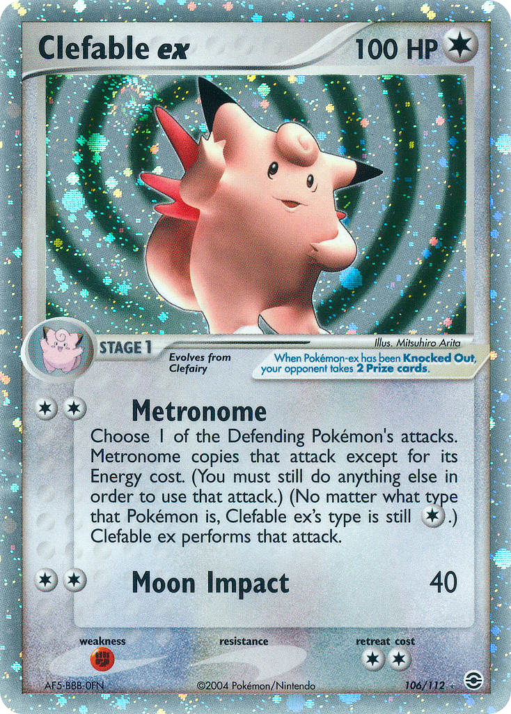 Clefable ex (106/112) - FireRed & LeafGreen Pokémon Card