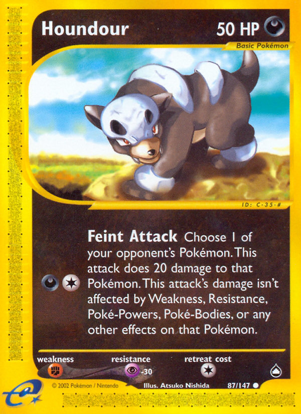 Houndour (87/147) - Aquapolis Pokémon Card