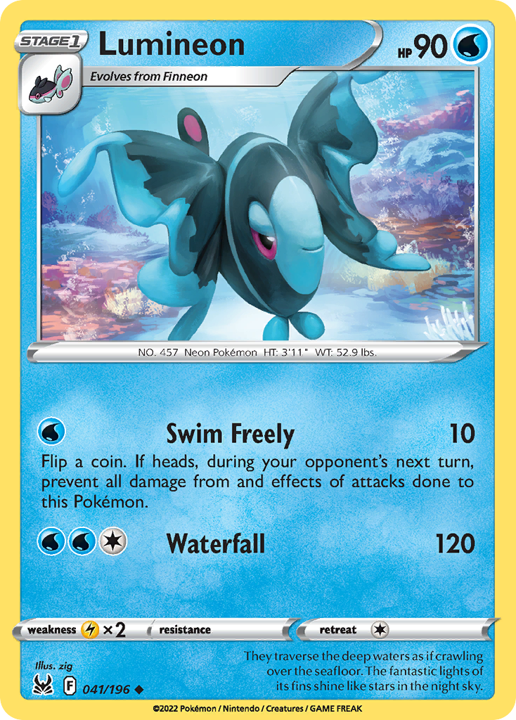 Lumineon (41/196) - Lost Origin Pokémon Card