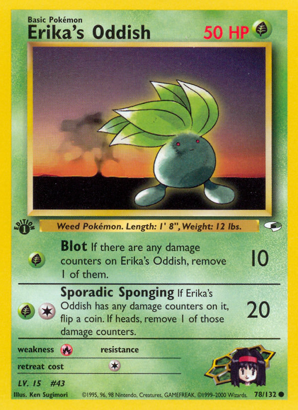 Erika's Oddish (78/132) - Gym Heroes (1st Edition) Pokémon Card