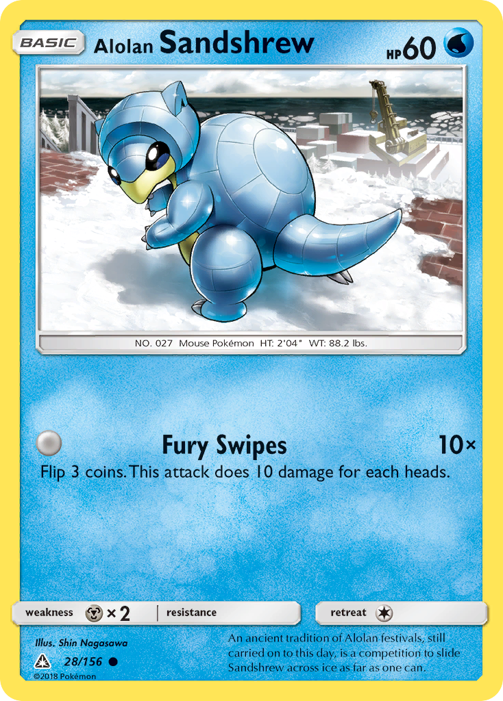 Alolan Sandshrew (28/156) - Ultra Prism Pokémon Card