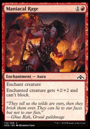 Maniacal Rage (Guilds of Ravnica) Trading Card