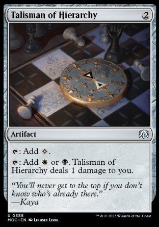 Talisman of Hierarchy (March of the Machine Commander Decks) Trading Card