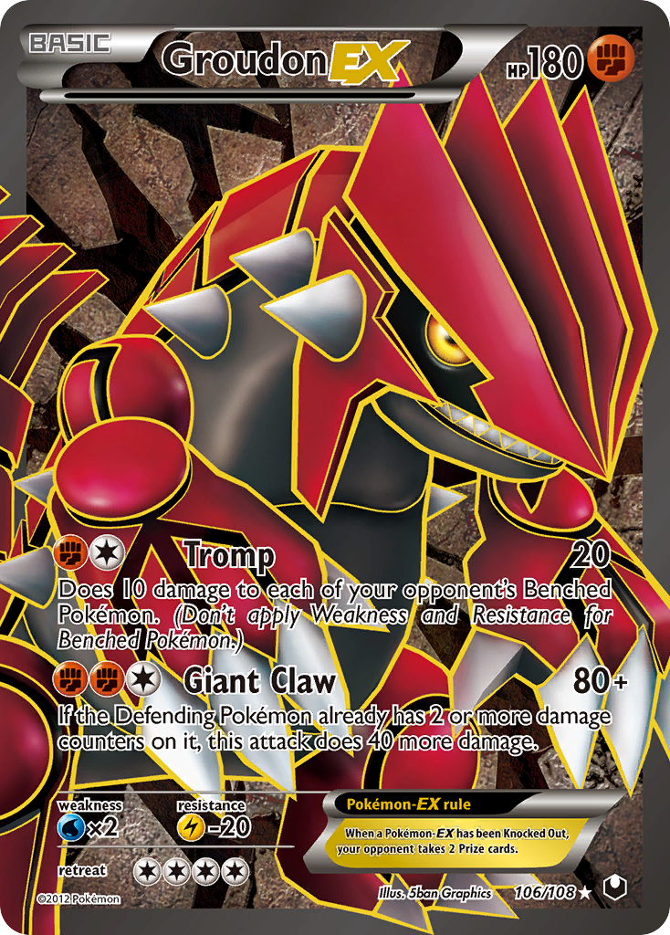 Groudon EX (106/108) - Dark Explorers Pokémon Card