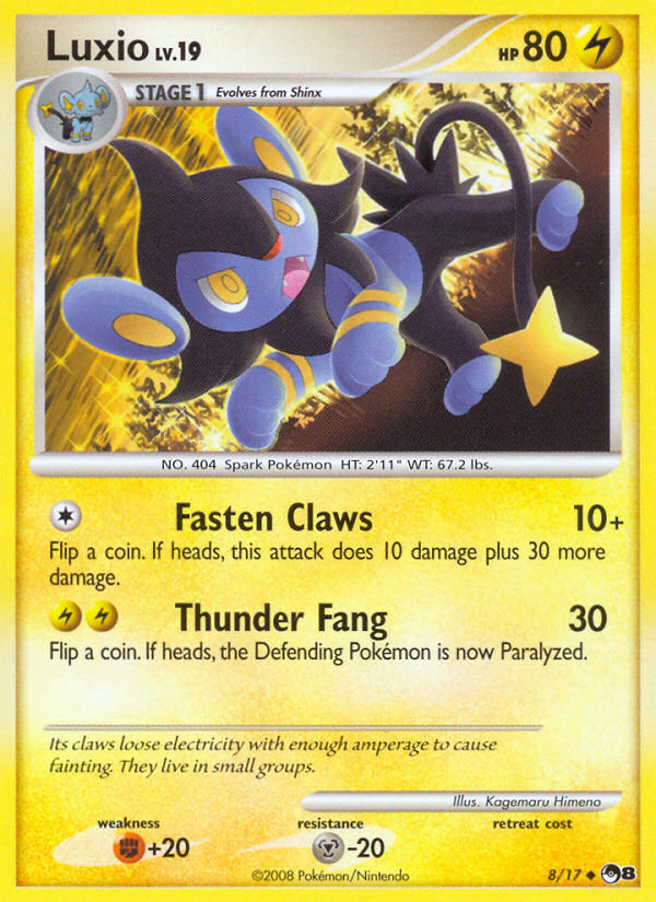 Luxio (8/17) - POP Series 8 Pokémon Card