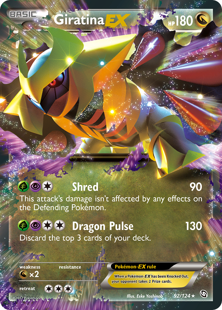 Giratina EX (92/124) - Dragons Exalted Pokémon Card