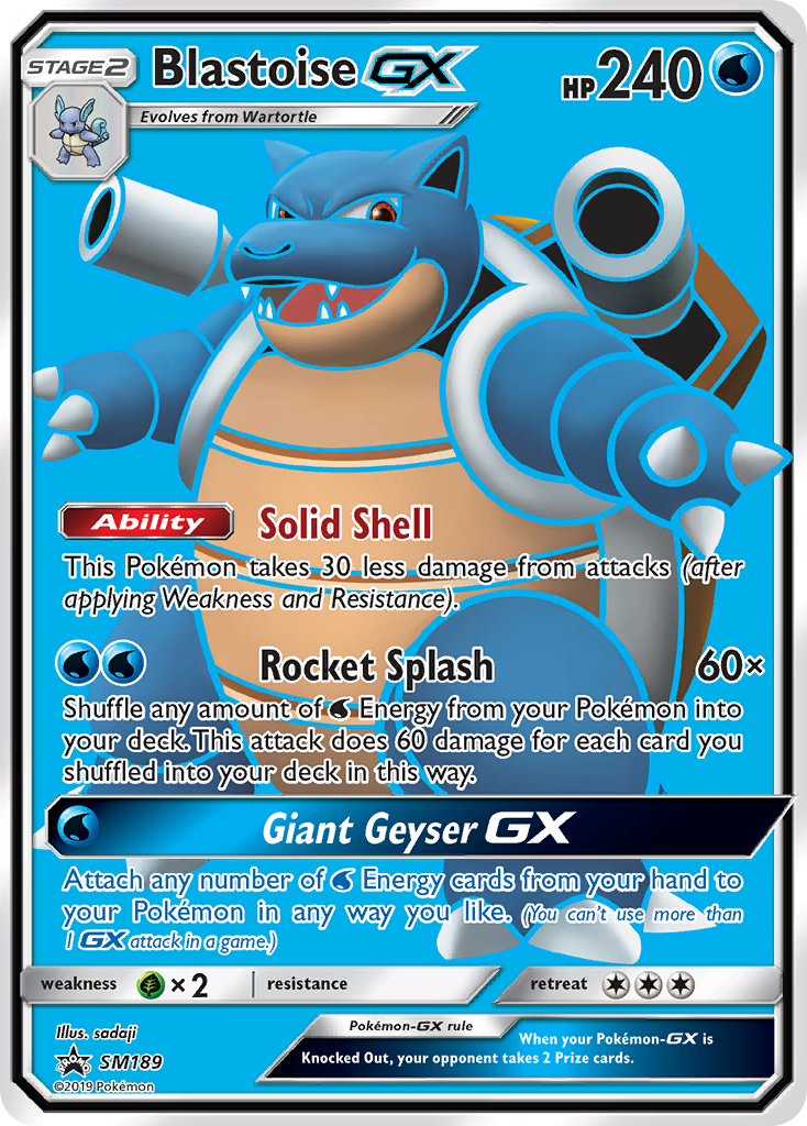 Blastoise GX (SM189) - SM Black Star Promos Pokémon Card