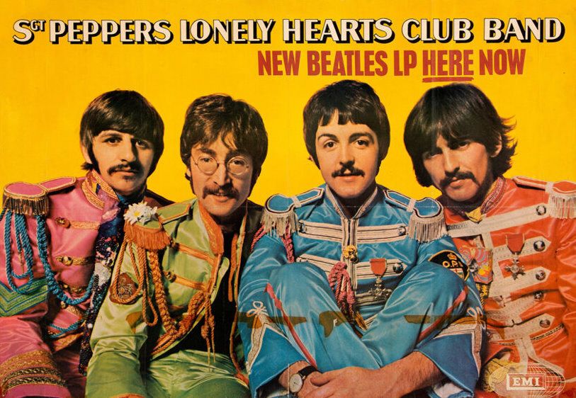 The Beatles Sgt. Pepper's Lonely Heart Club Band Promotional 1967 Concert Poster