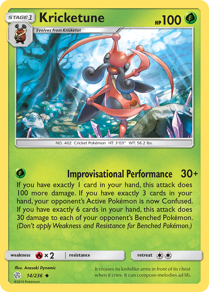 Kricketune (14/236) - Cosmic Eclipse Pokémon Card