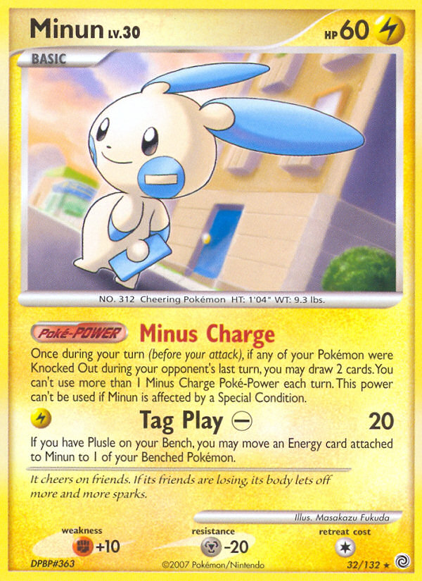 Minun (32/132) - Secret Wonders Pokémon Card