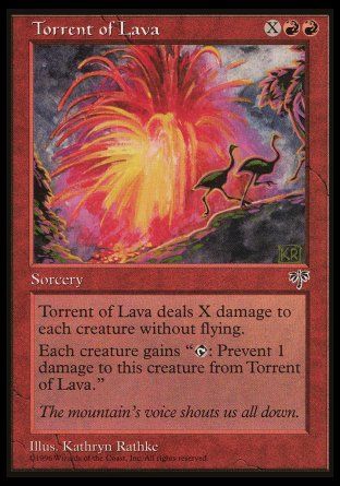 Torrent of Lava (Mirage) Trading Card