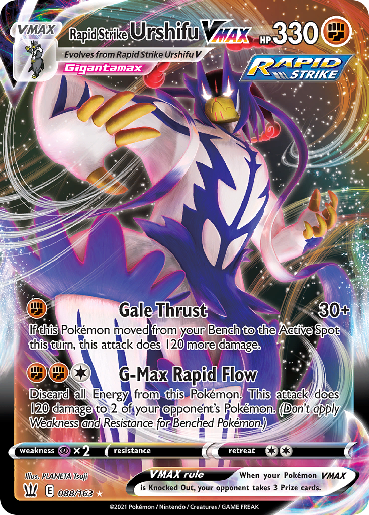 Rapid Strike Urshifu VMAX (88/163) - Battle Styles Pokémon Card