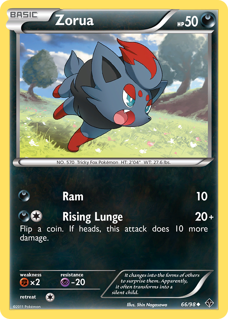 Zorua (66/98) - Emerging Powers Pokémon Card