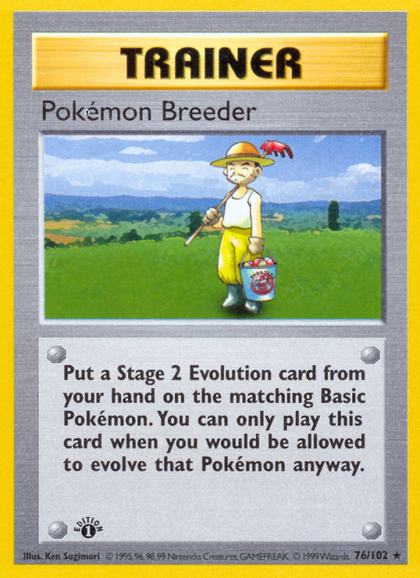 Pokémon Breeder (76/102) - Base (1st Edition) Pokémon Card