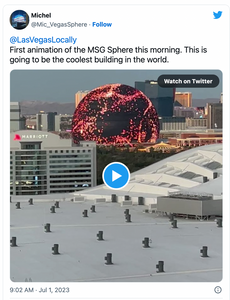 See The Vegas 'Sphere' on Twitter