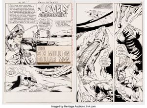 Joe Staton art featured in Six Billion Dollar Man A Movie Barely Alive