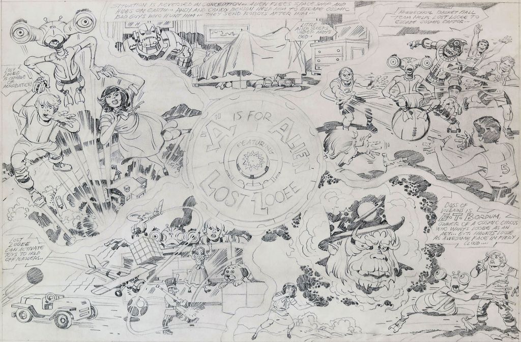 Pencil concept art by Kirby