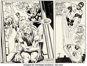 Neal Adams Green Lantern 85 art from Snowbirds Don't Fly