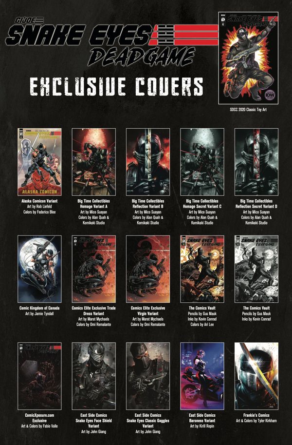 IDW's SNAKE EYES: DEADGAME will... Post Image