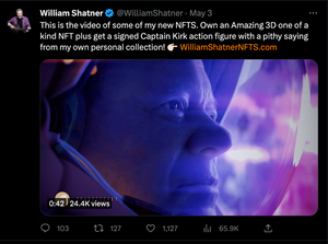 WIlliam Shatner owns NFTS