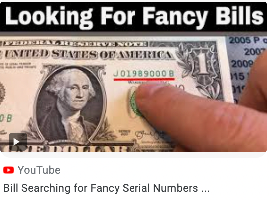Bill Searching for Fancy Serial Numbers