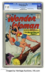 Ross Andru WW art began in issue 98. FMV for 9.0 is $16,000. Also 1st Earth One WW.