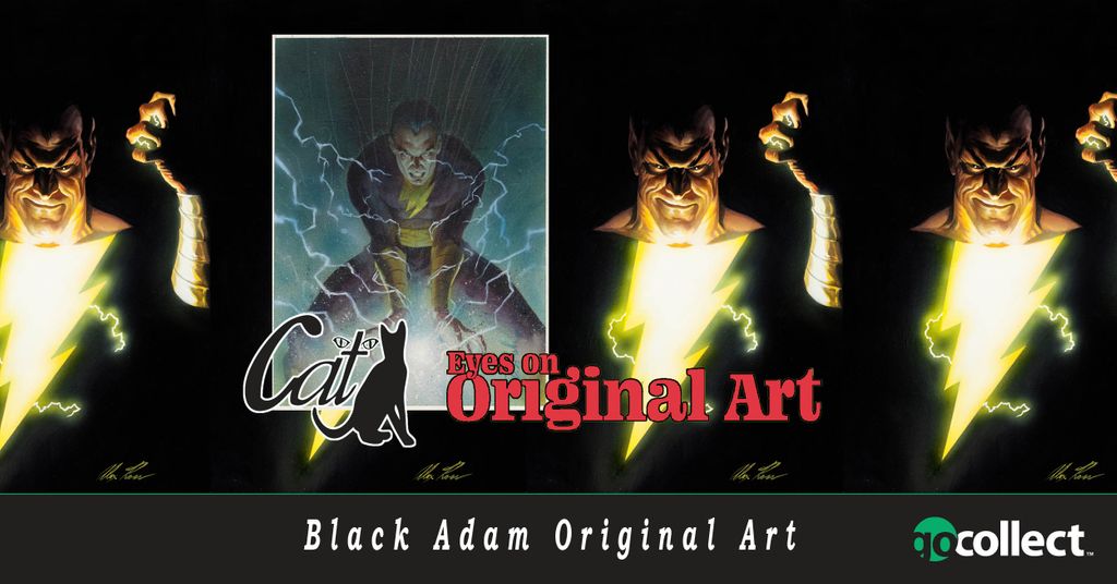 CAT Eyes on Original Art Shazam Black Adam art by Patrick Bain