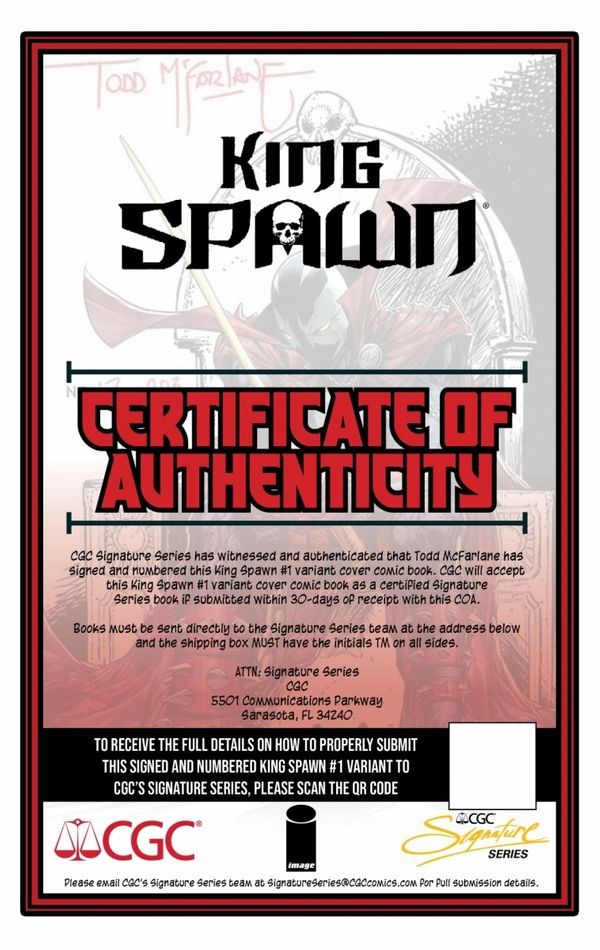Signed edition of KING SPAWN... Post Image