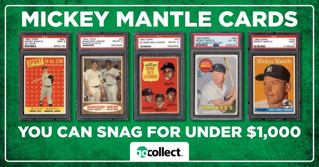 GoCollect Blog: Mickey Mantle Cards You Can Snag for Under $1,000 (mickey- mantle-cards-you-can-snag-for-under-1000 )