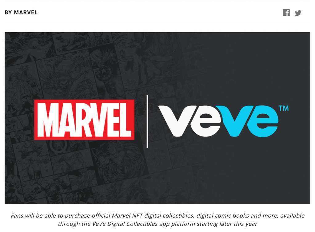 Marvel VeVe Partnership