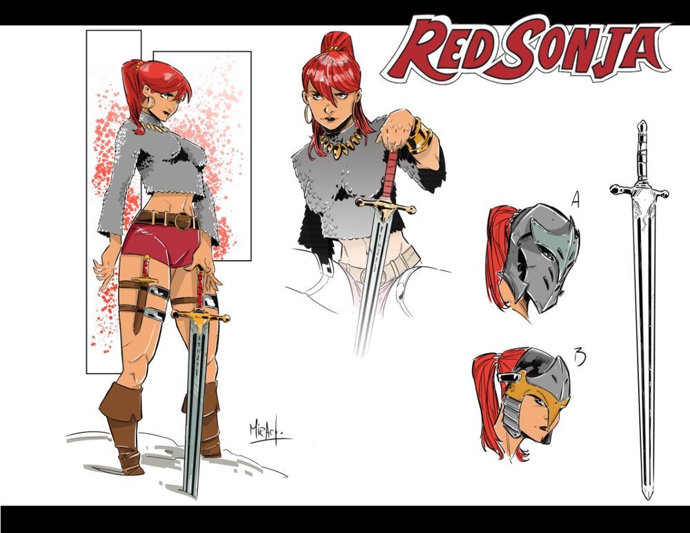 With the interior art of Immortal Red Sonja, they colored her whole legs to  give her pants when it's looks like she should have shorts right? :  r/RedSonja