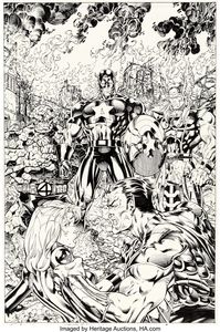Jim Lee art for the cover of FF #3 (1997)