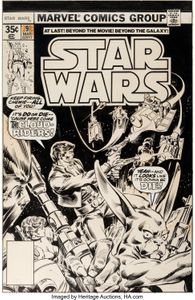 Star Wars 9 Cover Art by Gil Kane and Tony DeZuniga based on Episode 4