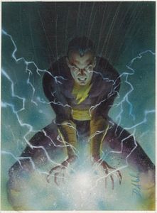 Black Adam card art by Douglas Alexander